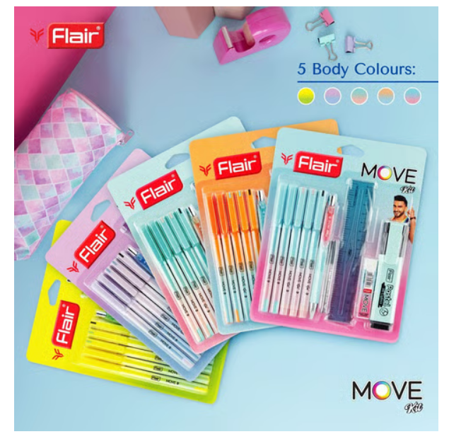 Flair Move Stationery Kit (Multicolour)