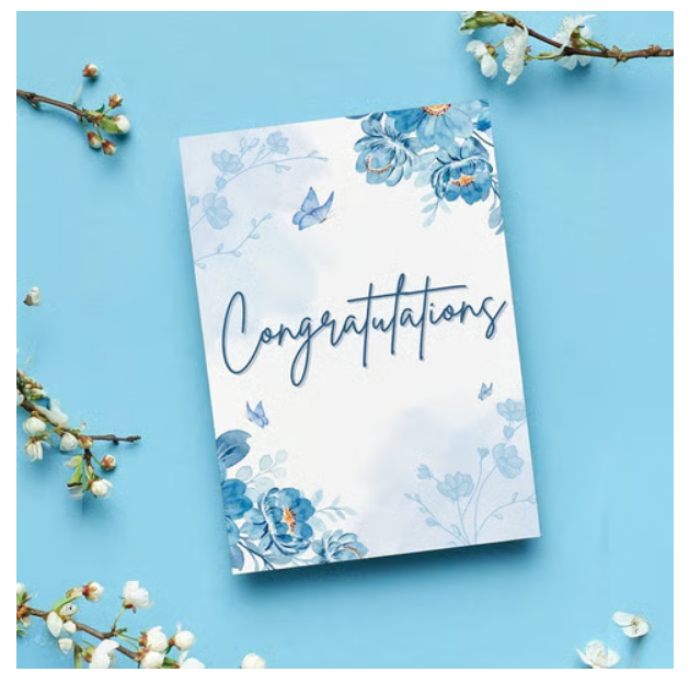 Mad Over Print Congratulations Greeting Card