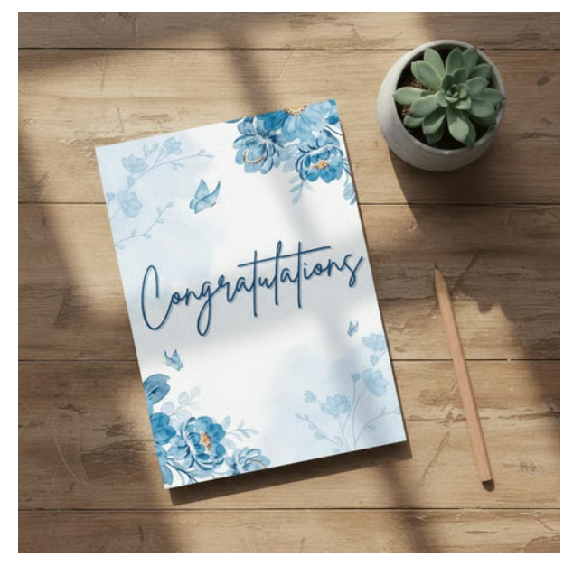 Mad Over Print Congratulations Greeting Card