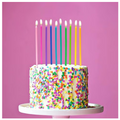Neon Rainbow Cake Candle (Multicolor) Party Propz