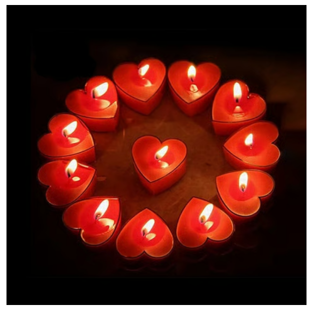 Heart Shape Tea Light Candles (Rose, Red) by Auradecor 10 piece