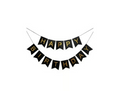 Happy Birthday Banner (Black) by Picfest