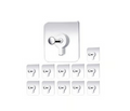 Homestrap Self-Adhesive Transparent Wall Hooks 12 piece