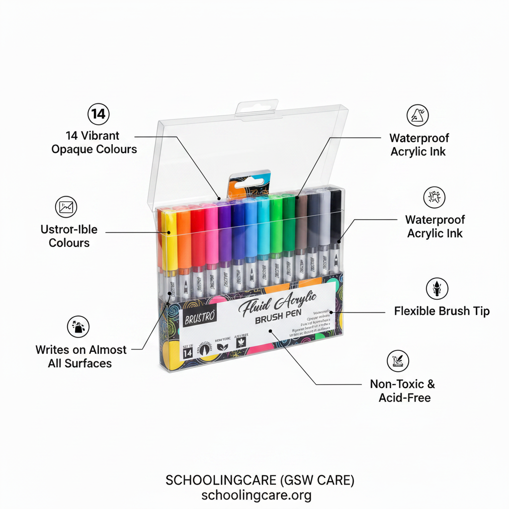 Brustro Fluid Acrylic - Infographic