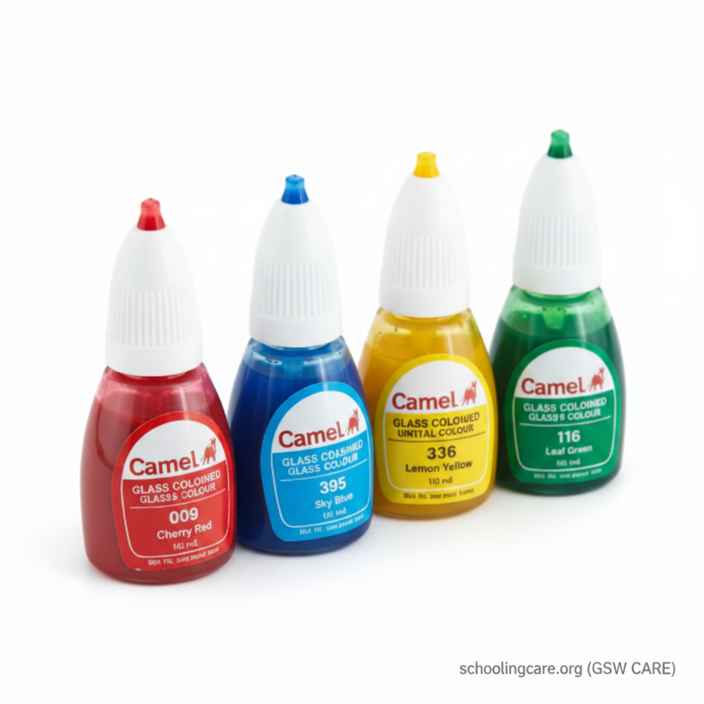 Camel Glass Colours - Close-up- Order Now at SchoolingCare Stationary store Online