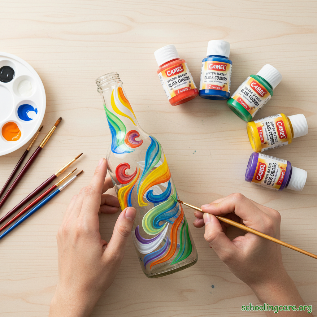 Camel Glass Colours - In Use Shot by SchoolingCare Stationary store Online