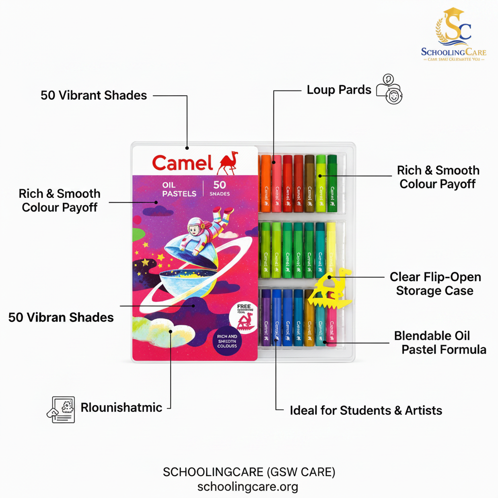 Camel Oil Pastels - Infographic