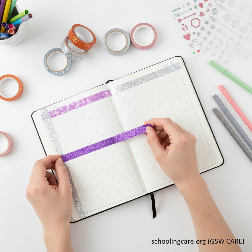 Creative Space Glitter Tape - Lifestyle- Order Now at SchoolingCare Stationary store Online