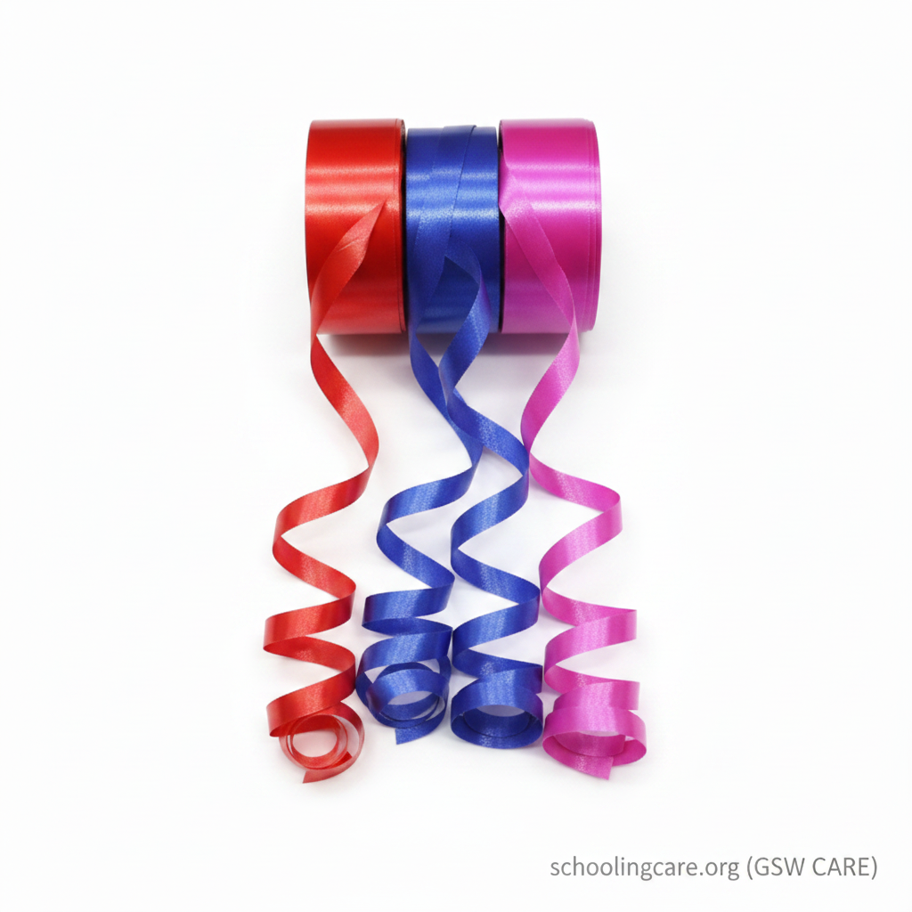 Curling Ribbon - Flat Lay- Order Now at SchoolingCare Stationary store Online