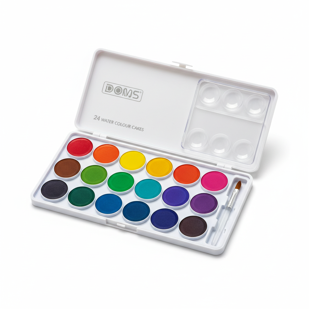 DOMS 24 Shades Water Colour Cakes - order Now at schoolingcare
