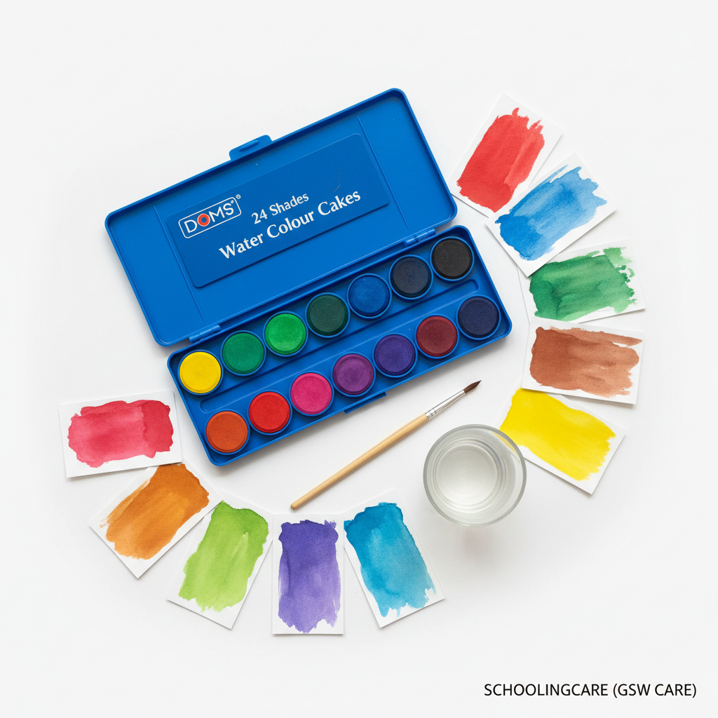 DOMS 24 Water Colour - Flat Lay