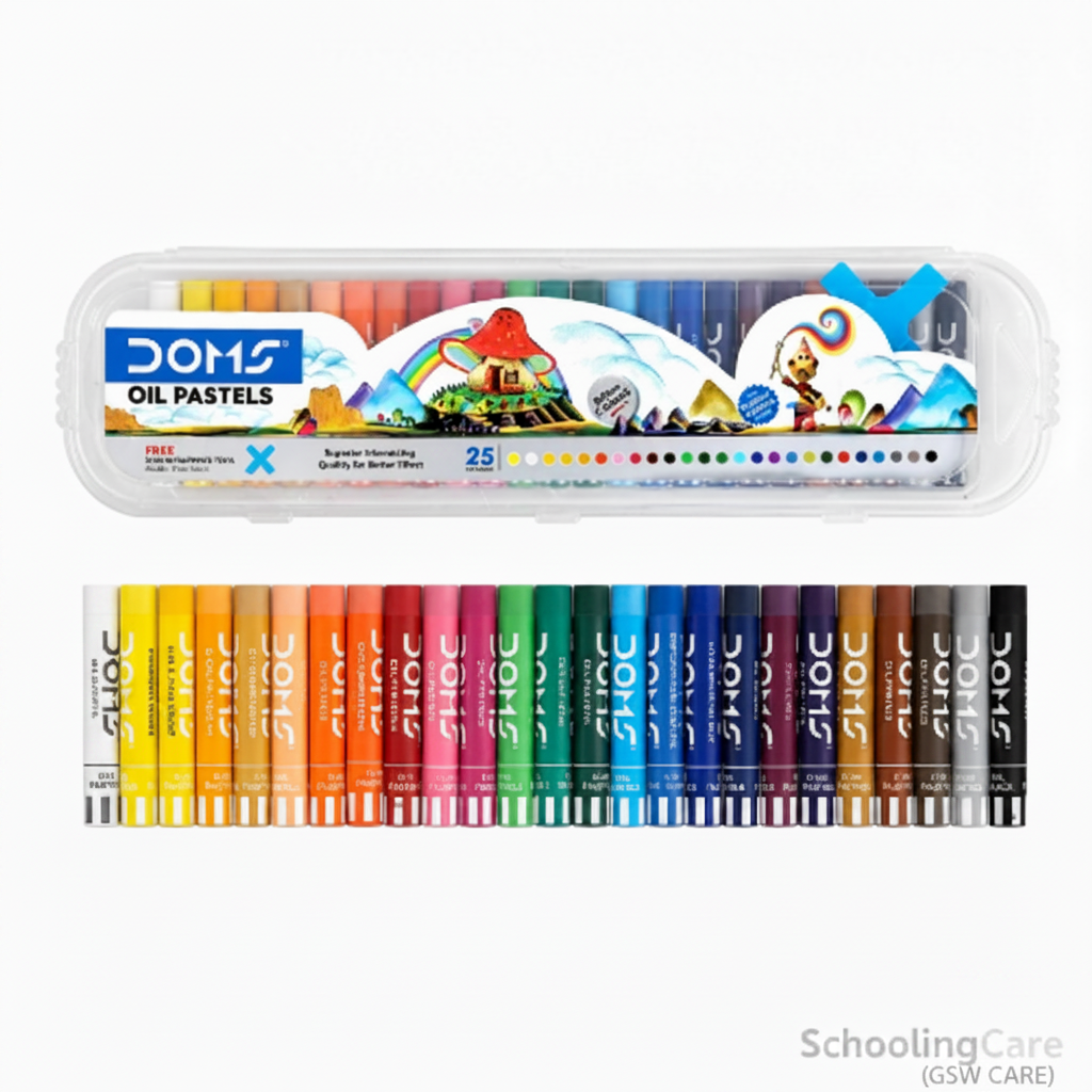 DOMS Oil Pastels - Flat Lay- Order Now at SchoolingCare Stationary store Online