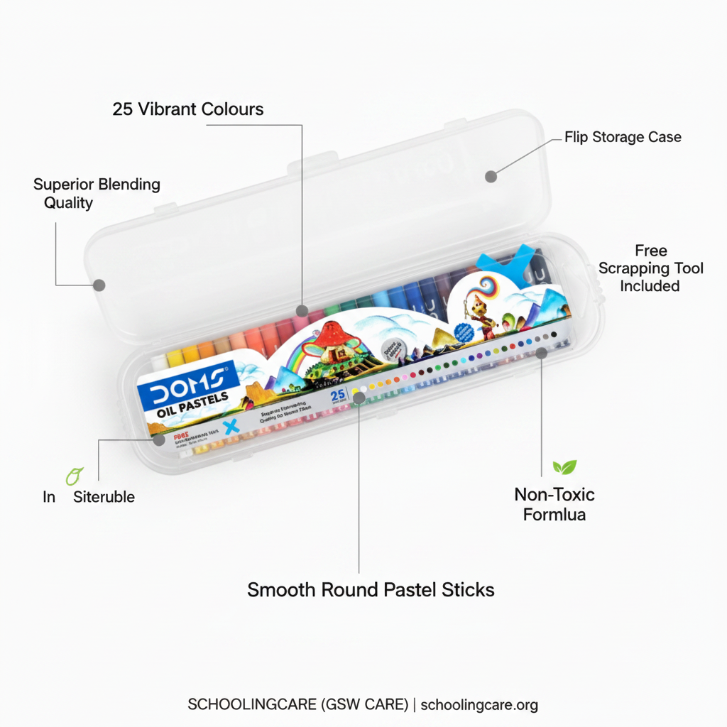 DOMS Oil Pastels - Infographic