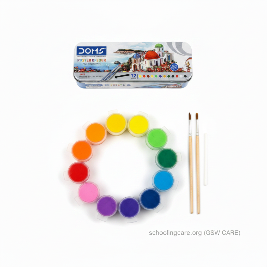 DOMS Poster Colour - Flat Lay- Order Now at SchoolingCare Stationary store Online