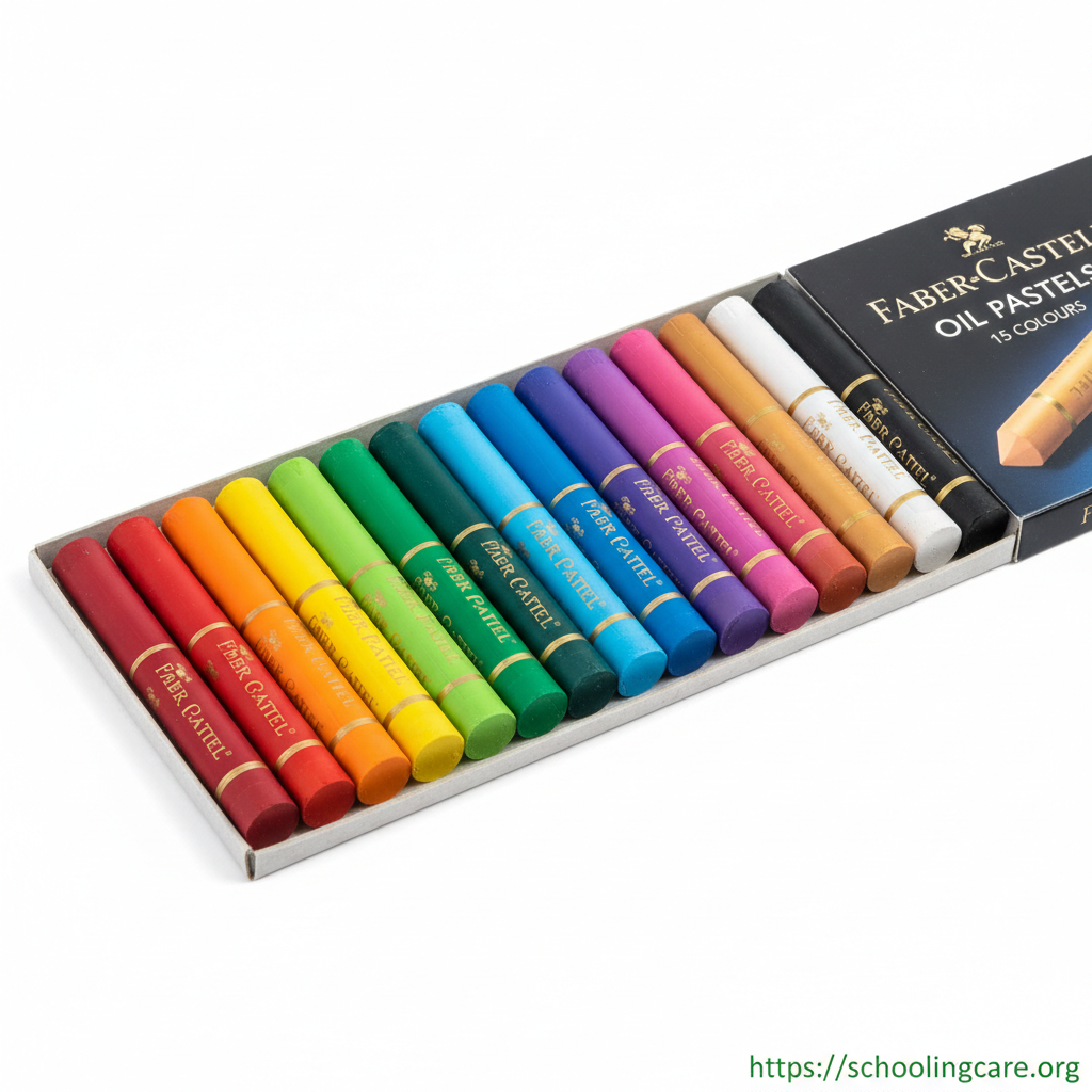 Faber-Castell Oil Pastels 15 - Product Shot order Now at SchoolingCare