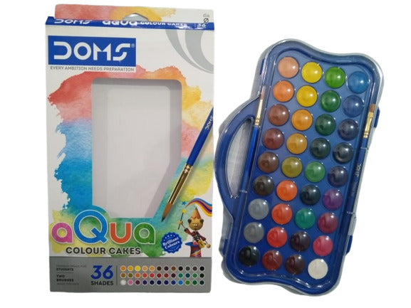 Doms Vibrant Aqua Water Colour Cakes 36 Shades