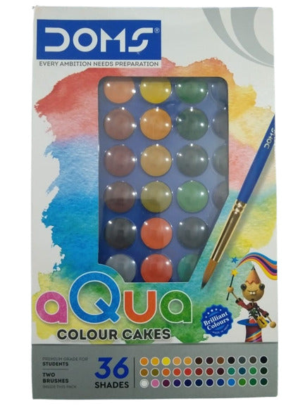 Doms Vibrant Aqua Water Colour Cakes 36 Shades