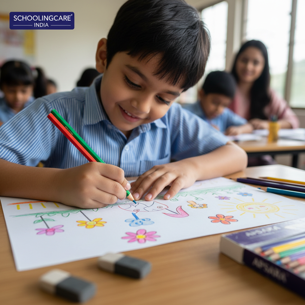 Apsara Colourful Pencils child drawing colouring smooth vibrant easy grip school art creative play - Schoolingcare