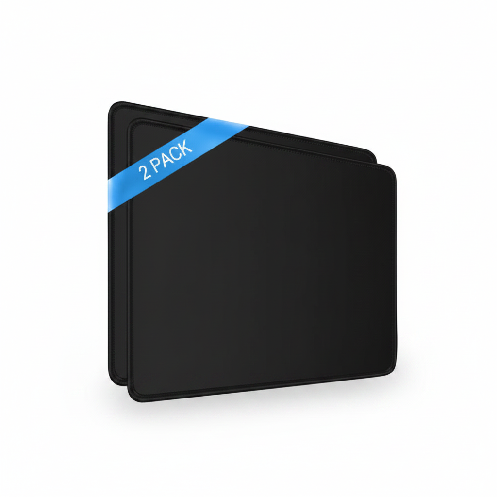  Striff mouse pad pack of 2 black with non-slip base for office use