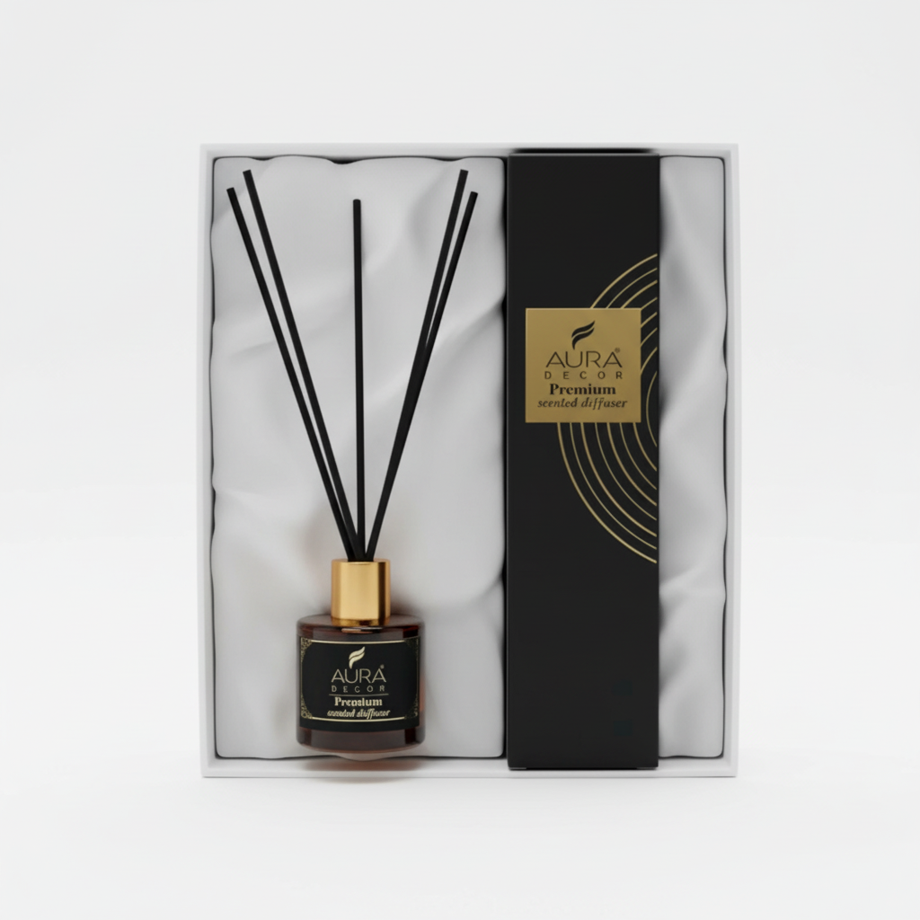 AURA Precious reed diffuser gift presentation with black box - by SchoolingCare Stationary Store