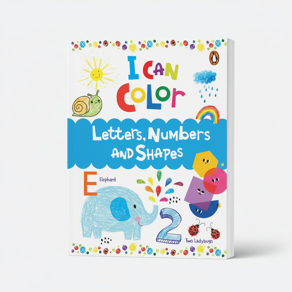 Close detail of letters numbers and shapes activity book colourful cover by SchoolingCare Stationary Store