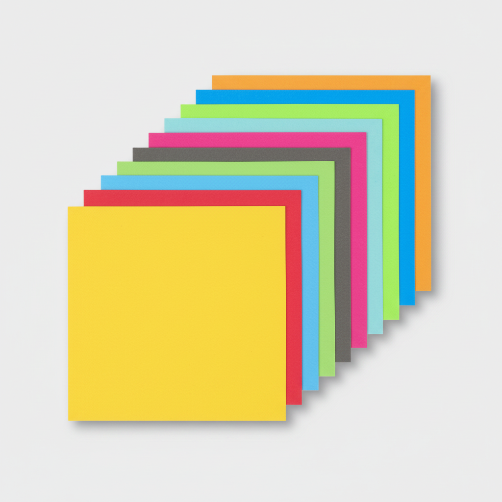 Close detail of colourful craft paper layers and crisp edges by SchoolingCare Stationary Store