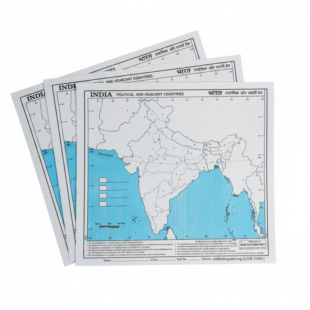 India Political Map - Fan