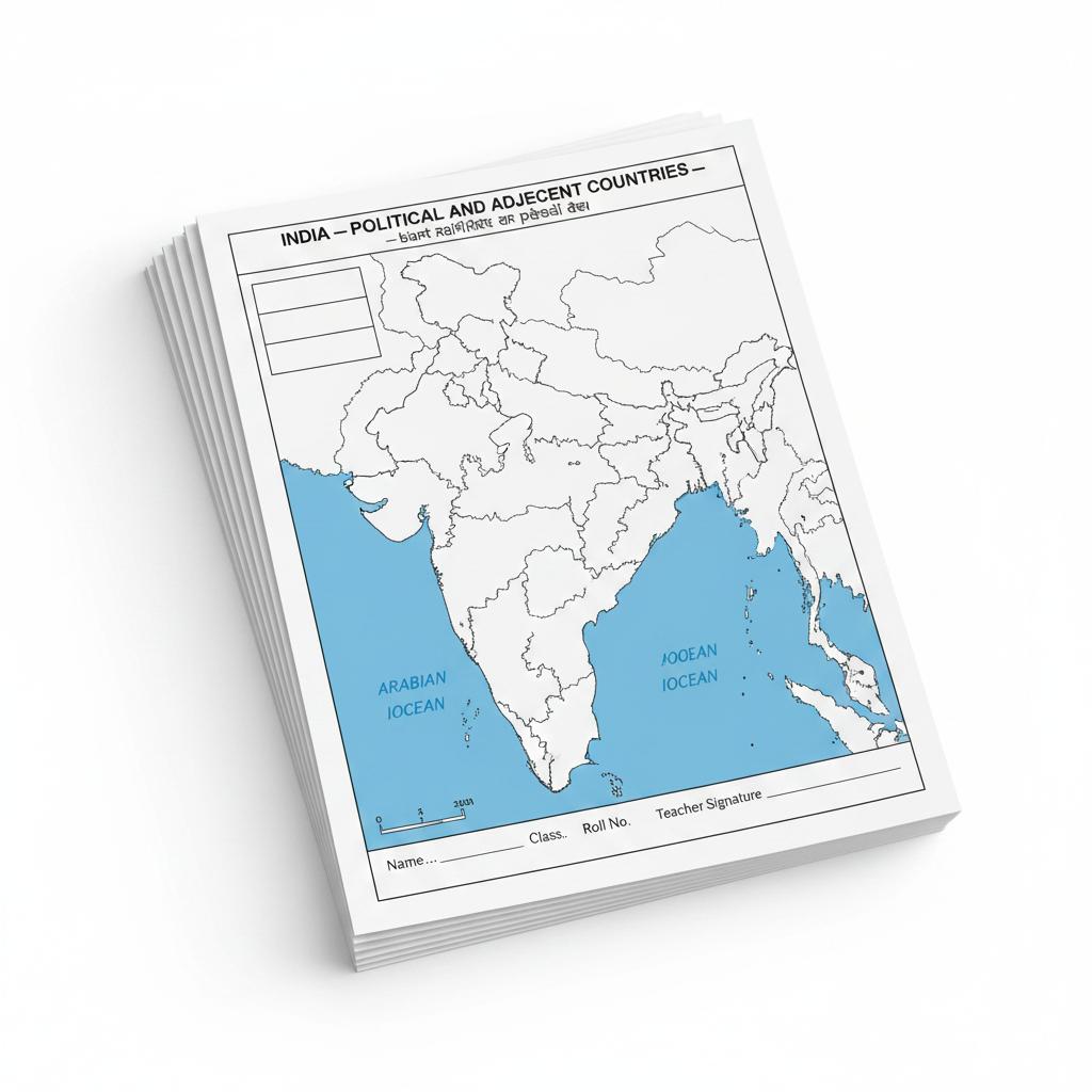 India Political Map - Main- Order Now at SchoolingCare Stationary store Online