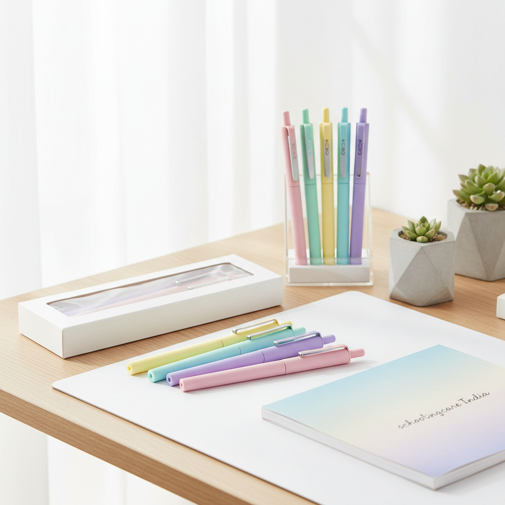 KACO Pure Gel Pen macaron pastel colours minimalist modern design soft-touch matte premium stationery - Schoolingcare