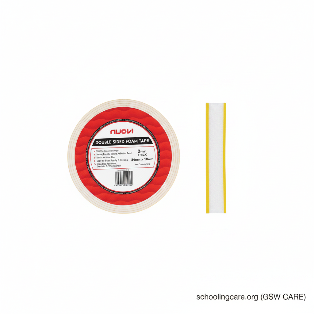 Nuovi Foam Tape - Flat Lay- Order Now at SchoolingCare Stationary store Online