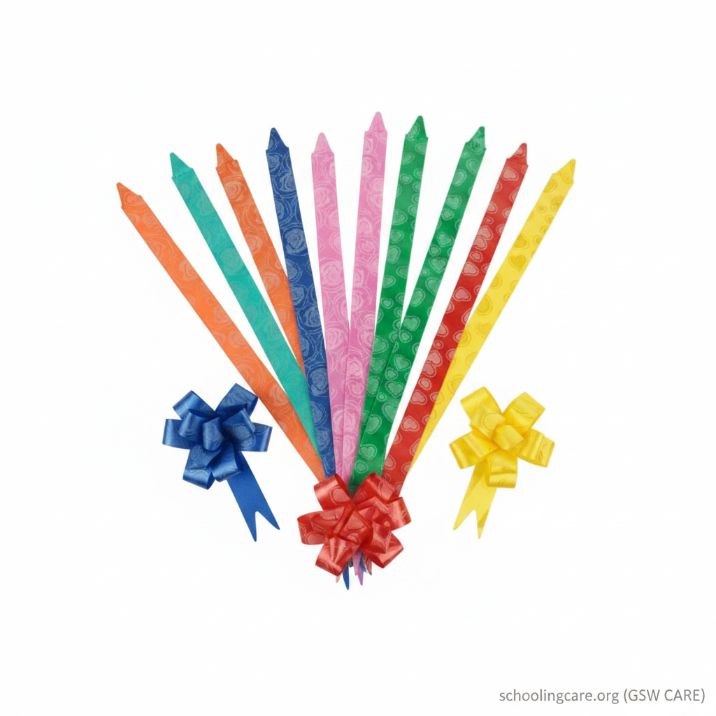 Pull Flower Ribbon - Flat Lay- Order Now at SchoolingCare Stationary store Online