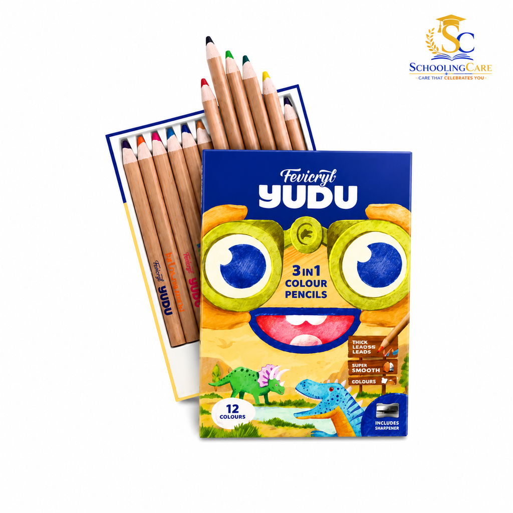  Fevicryl Yudu 3-in-1 colour pencils multicolour for drawing, watercolor and wax effects