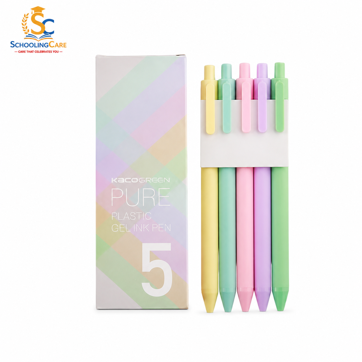  KACO Pure Macaron gel pen set of 5 multicolor pastel shades for writing and art