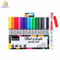  Brustro fluid acrylic brush pens set of 14 multicolour for painting and illustration