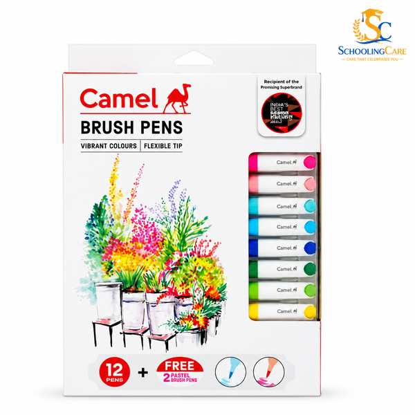 Camel Brush Pens 14 Shades (Multicolour)