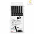  Uniball PIN 200 black brush fineliner drawing pen for sketching and illustration