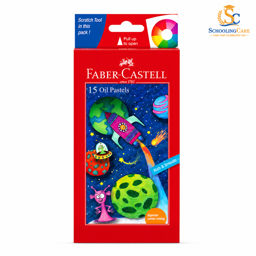  Faber-Castell oil pastels set of 15 multicolour for school art projects