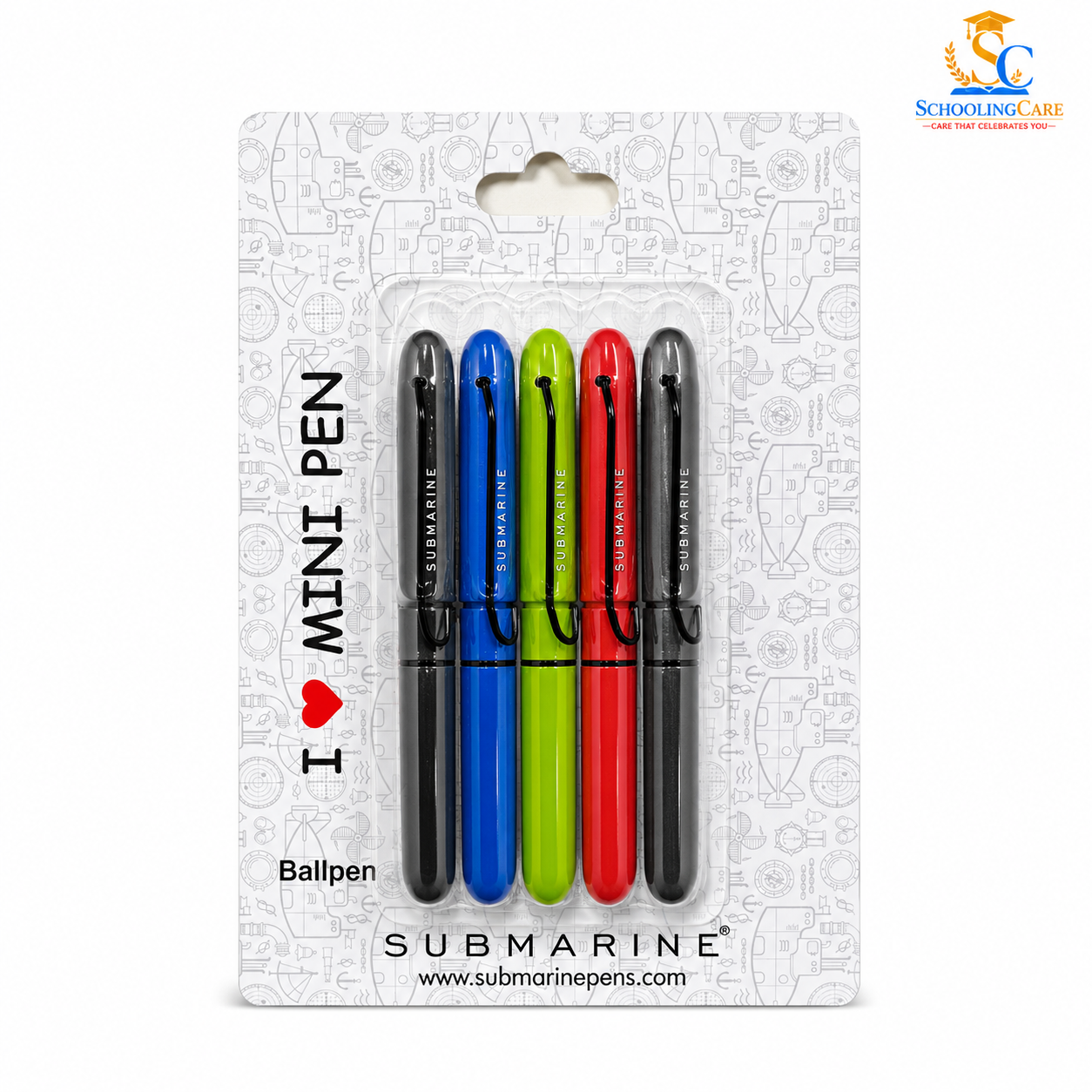 Pocket Friendly Ball Pen | Set of 5 pens Multicolour