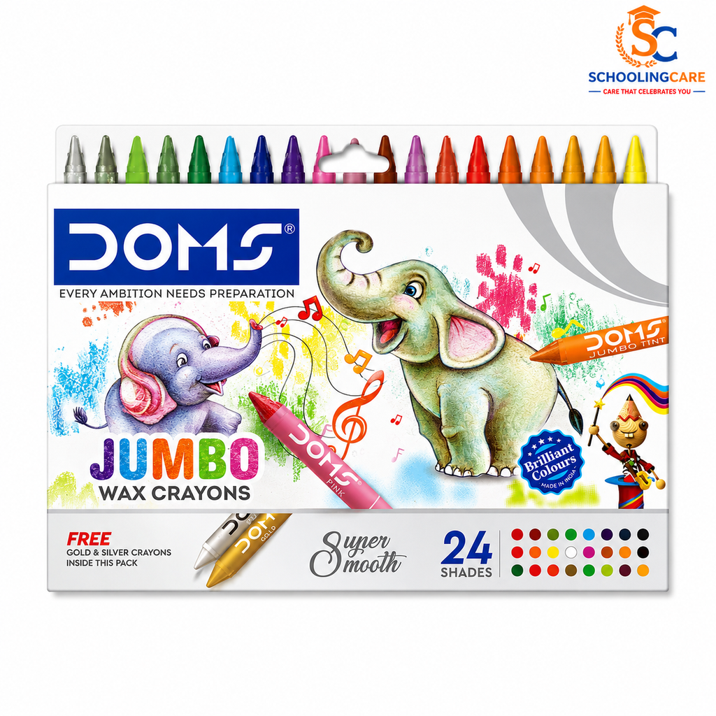 Doms Vibrant Jumbo Crayons 24 Shades