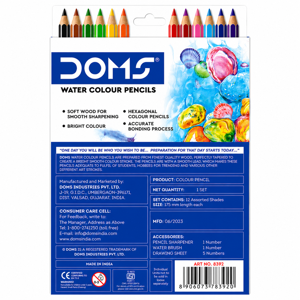 DOMS Watercolor Pencils 12 Shades