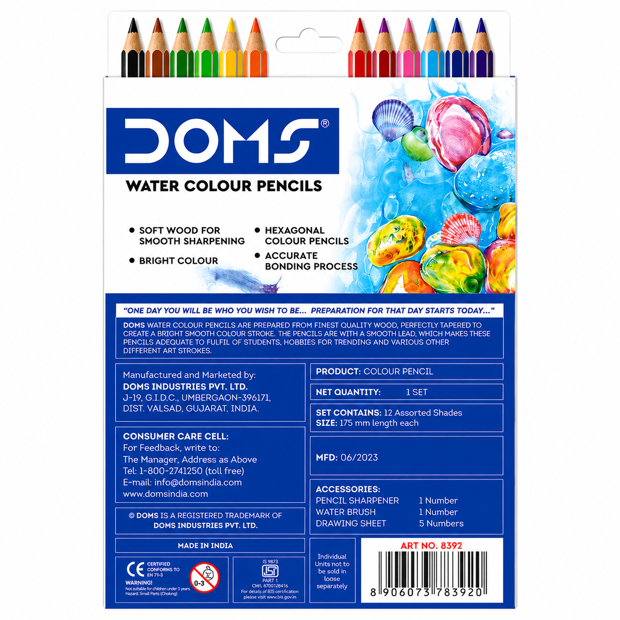 DOMS Watercolor Pencils 12 Shades