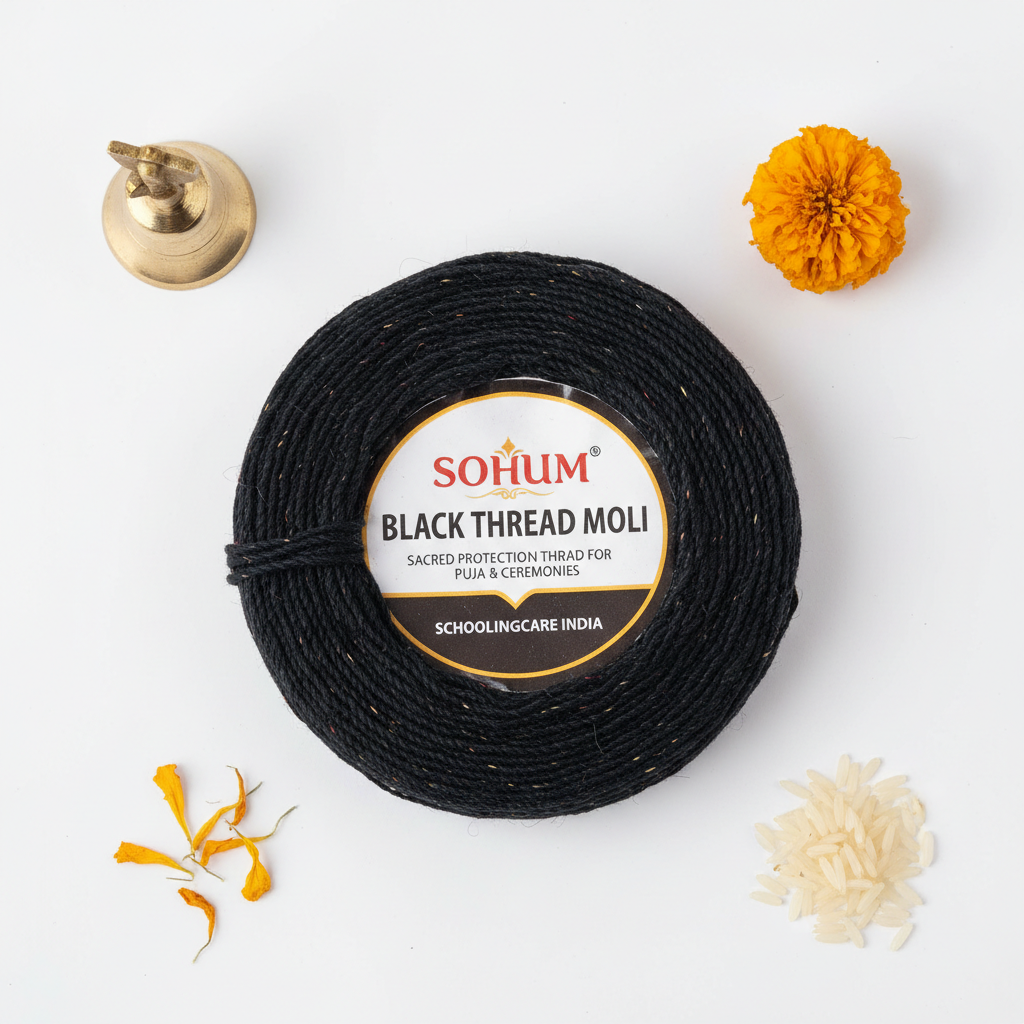 Sohum Black Thread Flat Lay