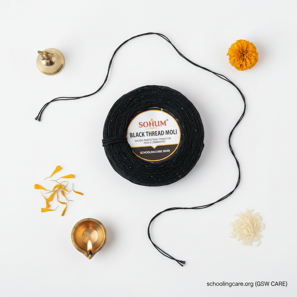 Sohum Black Thread - Flat-- Order Now at SchoolingCare Stationary store Online