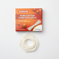 Sohum Cotton Long Diya Batti 100 piece flat lay pure cotton wicks oil lamp puja Diwali - Schoolingcare