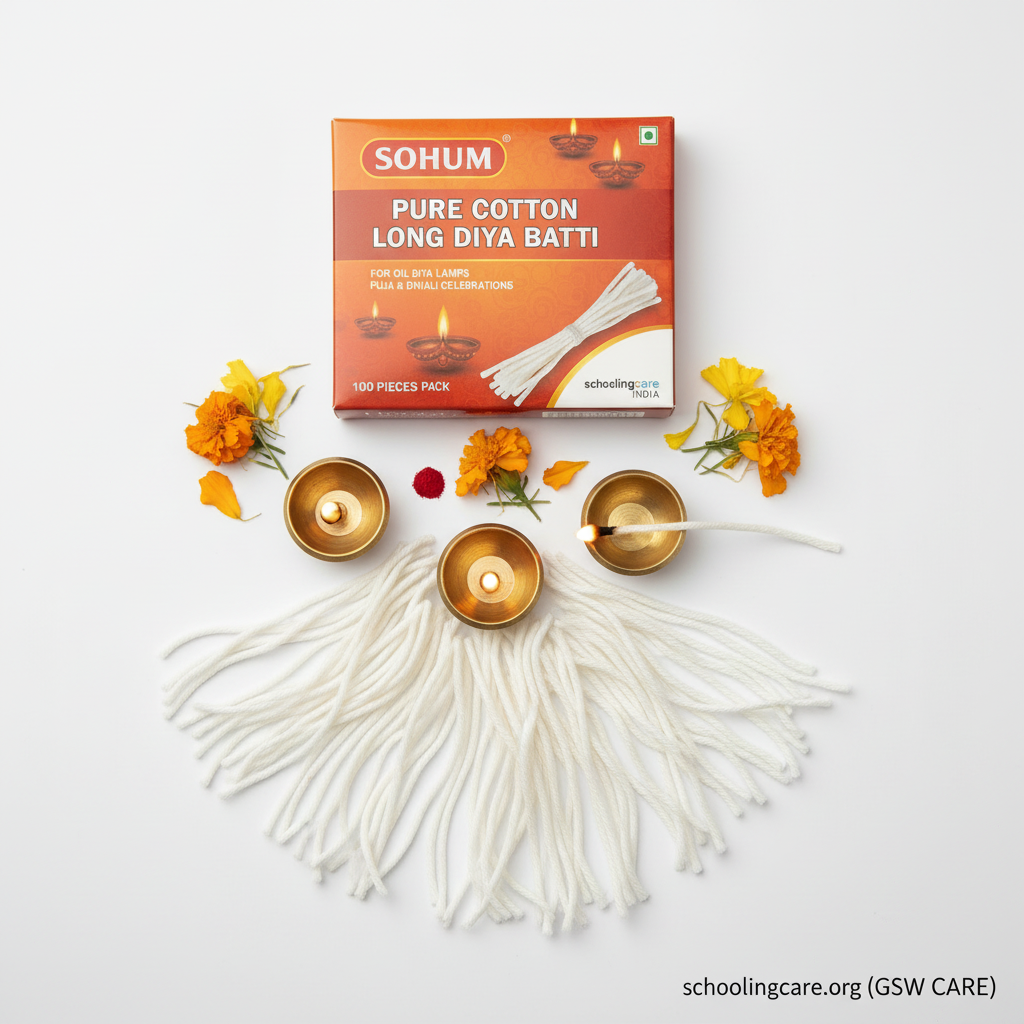 Sohum Diya Batti - Flat-- Order Now at SchoolingCare Stationary store Online