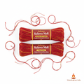 Sohum Kalawa Moli sacred red thread 2 piece flat lay traditional Hindu puja mauli - Schoolingcare