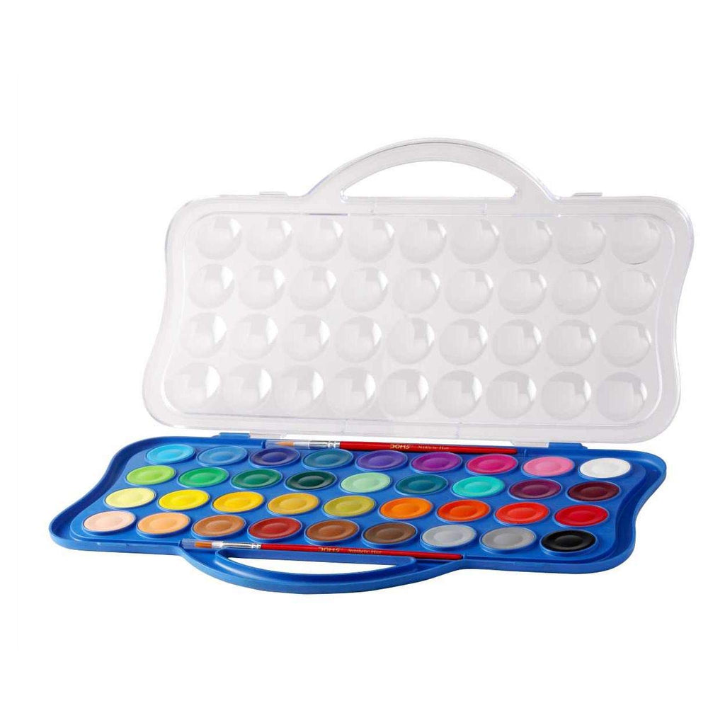 Doms 36 Shades Water Colour Cakes | Easy To Use Palette Lid | Organic Rich Colour Pigments