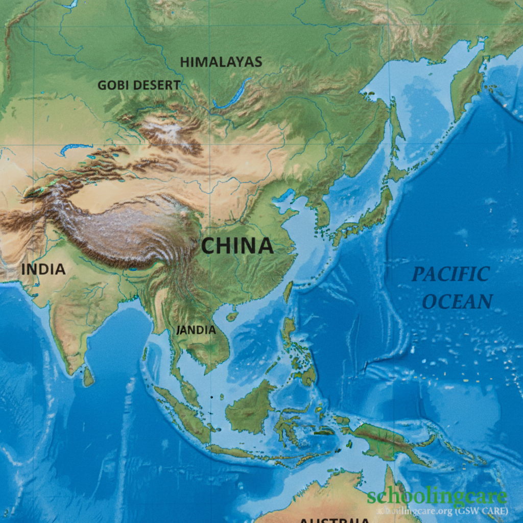 World Map - Close-up- Order Now at SchoolingCare Stationary store Online